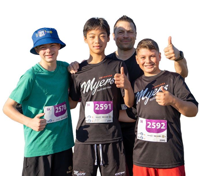 Participants giving a thumbs up.